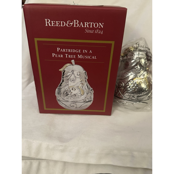 Reed & Barton Other - NEW Reed & Barton Partridge in a Pear Tree Musical Ornament Silverplate w Box